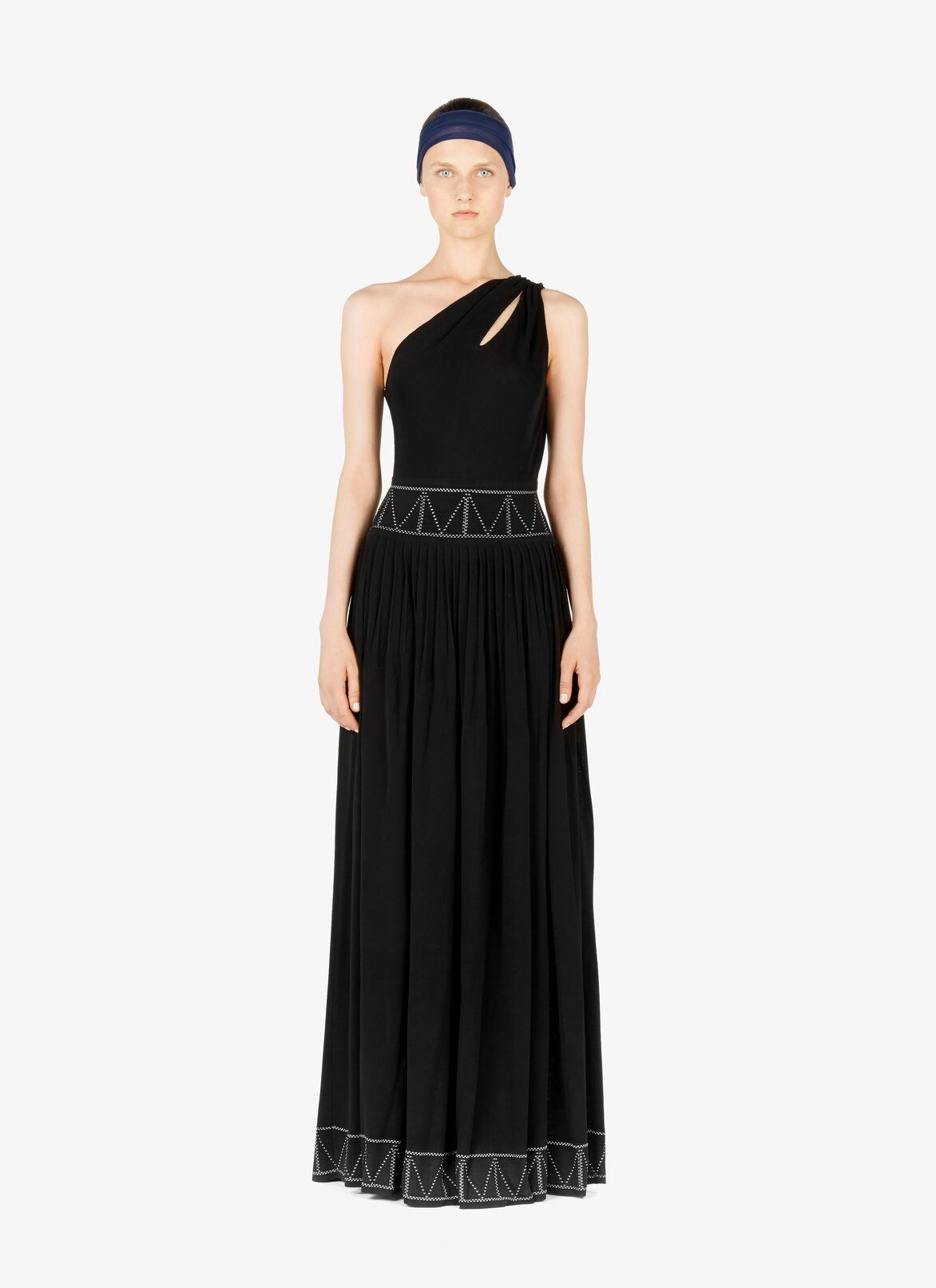 Asymmetrical Long Dress  ALAÏA BLACK ASYMMETRICAL LONG DRESS